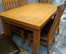 Solid Pine kitchen table and 6 chairs