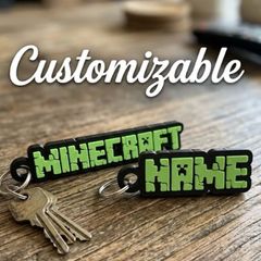 Minecraft Customisable keyrings