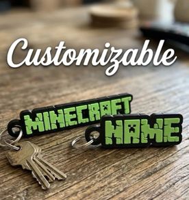 Minecraft Customisable keyrings
