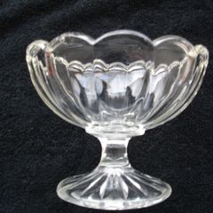 Vintage Footed Compote Glass Bowl