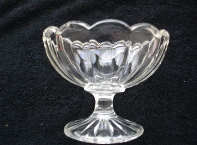 Vintage Footed Compote Glass Bowl