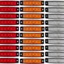 30pcs 12V 6 LED Red+White+Yellow Truck Trailer Side Marker Indicators Truck cab marker lights Image 2