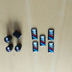 Brand New BMW M-Sports Metal Dust Caps x4 + Msports Wheel Sticker's x5