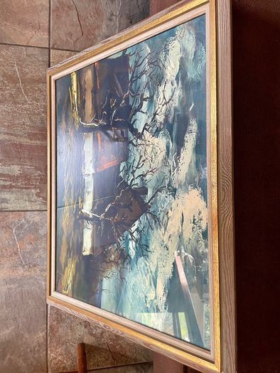 Vintage MCM Print The Thatched Cottage Maurice de Vlaminck circa 1925