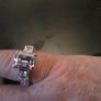 Princess Cut 18ct White Gold Filled Ring Image 9