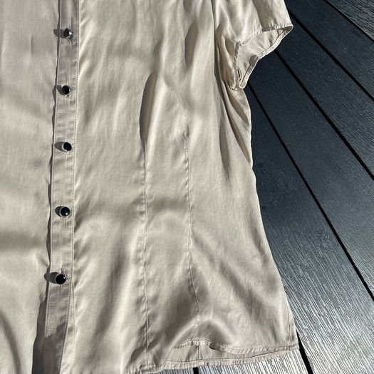 Pure silk beige blouse size 14