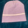Lilac Beanie Hat with Pink Bow Image 2