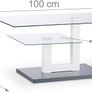 Rectangular Glass Coffee Table, Small Shelf, Image 4