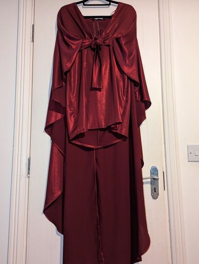 Boohoo Premium cape sleeve mini dress
