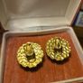 Vintage Clip On Golden Tone Earrings Image 3