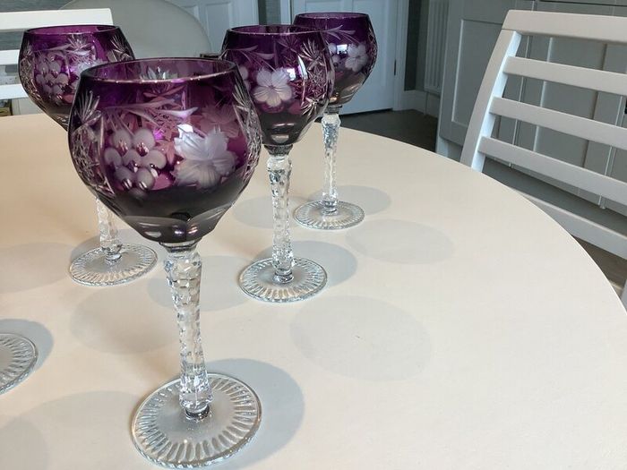 Bohemian Cut Glass Crystal Glasses
