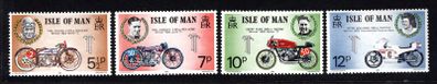 1975 Isle of Man Tourist Trophy Motorcycle Races Commemorative Stamps Mint Never Hinged (MNH)