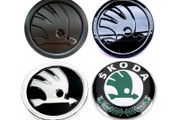 Matt Gloss Black Green Silver For Skoda 90mm + 80mm Front And Rear Badge Emblem For Octavia Fabia Roomster Yeti
