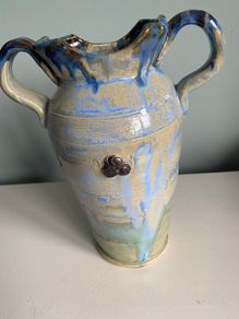 Large signed  pottery vase