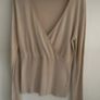 jumper beige wrap effect jumper small Dunnes stores Image 7