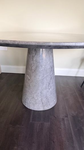 Round Solid Marble Dining Table - 140cm