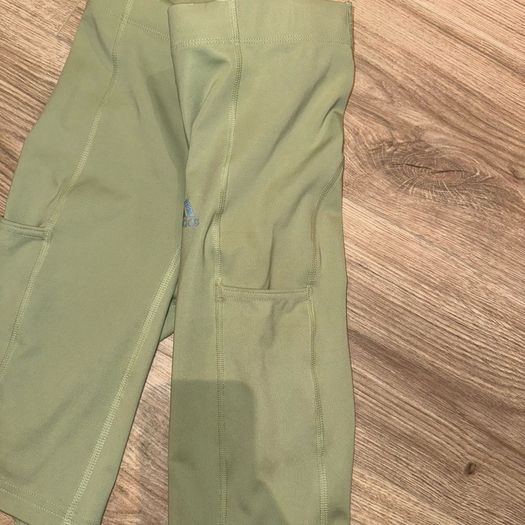 Adidas ocean plastic khaki cycling shorts XS/S