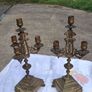 A Pair Of Nineteenth Century Bronze/Brass Candelabras(3.8kgs) Image 3