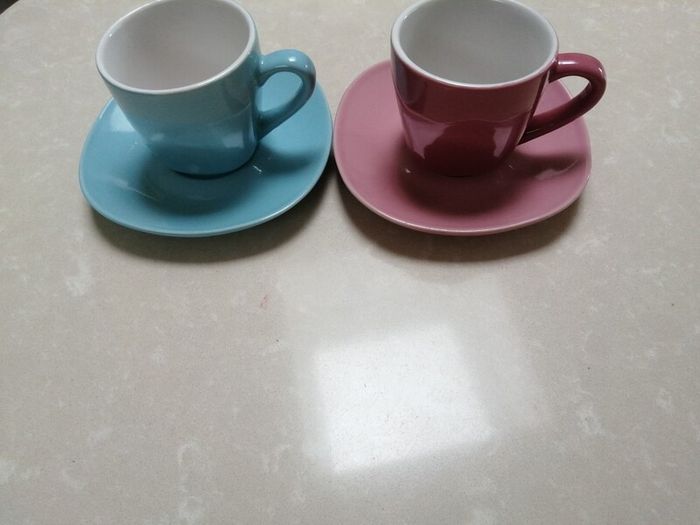 Midcentury unused coffee cups and saucers