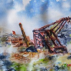 muckish mountain mine Watercolour
