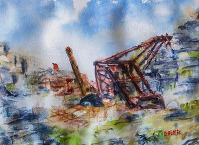 muckish mountain mine Watercolour