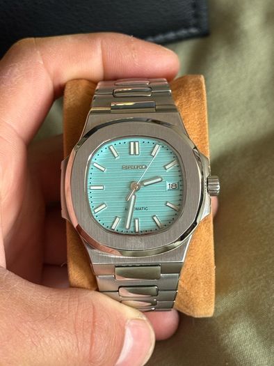 Seiko Mod Automatic Watch, Tiffany Blue Dial, Men's Watch