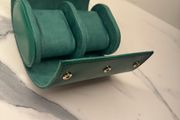 Leather 2 slot watch travel case