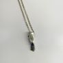 Two Tone 9ct Gold 0.06ct Diamonds and Sapphire Pendant Image 7