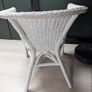 Large White Wicker Armchair - Very Comfortable Image 3