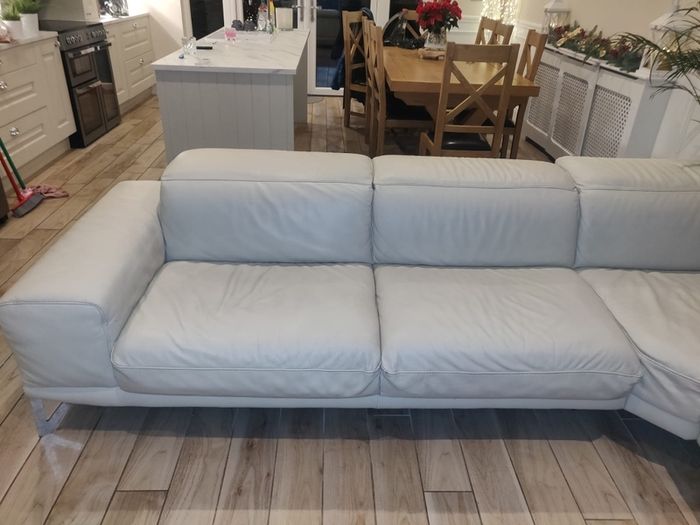 Real leather L shaped sofa from karl's furniture (vigore)