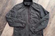 Firetrap Mens Quilted Jacket Charcoal Grey Size L