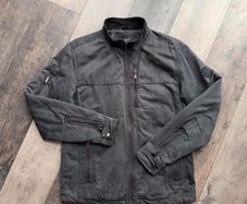 Firetrap Mens Quilted Jacket Charcoal Grey Size L