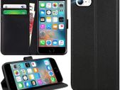 iPhone SE 2022 Case, iPhone SE 2020 Case/iPhone 7 Case/iPhone 8 Case Flip Leather Wallet Book Stand Folio Card Holder Phone Cover For iPhone SE (3rd Gen 2022) iPHONE SE 3 5G (BLACK)