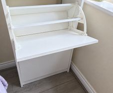 White 3-tier shoe storage cabinet