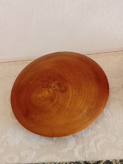 Antique French Turned Wood & Incased in Glass Reglious Travel Relic Box