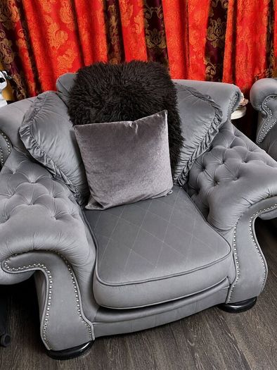3 velvet set sofa