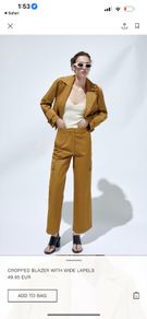 Zara cropped blazer
