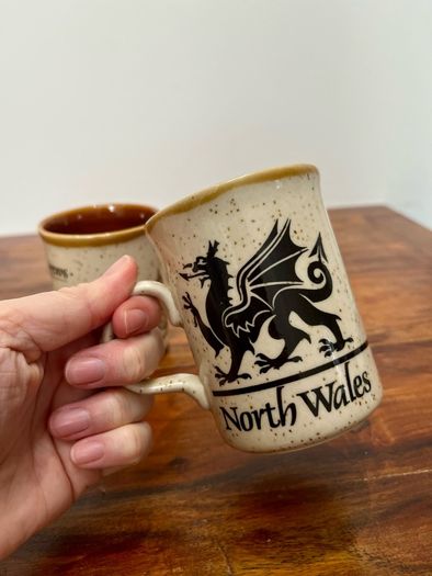 2 Vintage Ceramic Mugs Scotland and Wales
