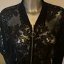 Black lace plus size bomber jacket size UK20 EU48 Postage included Image 3