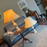 Heavy marble based table lamps x2 Image 9