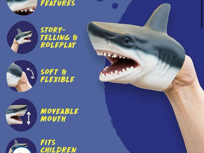 Wild Thingz Shark Hand puppet BNWOT
