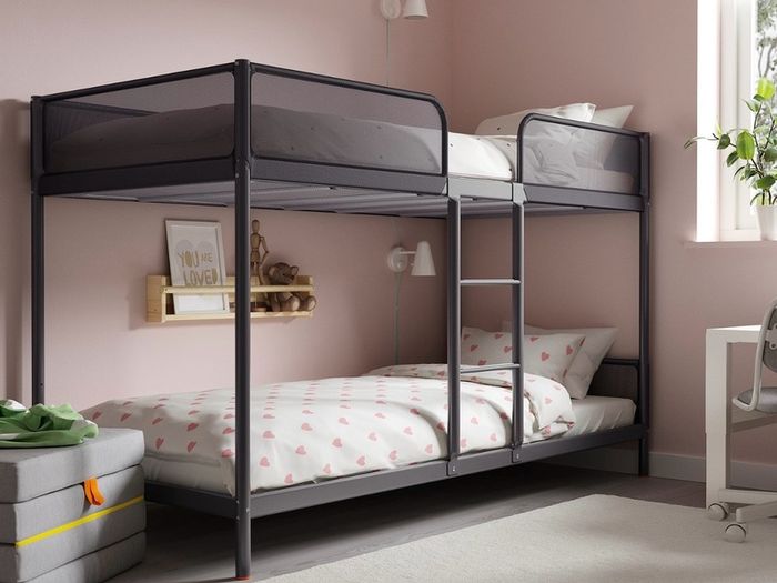 IKEA TUFFING bunk bed frame, dark grey