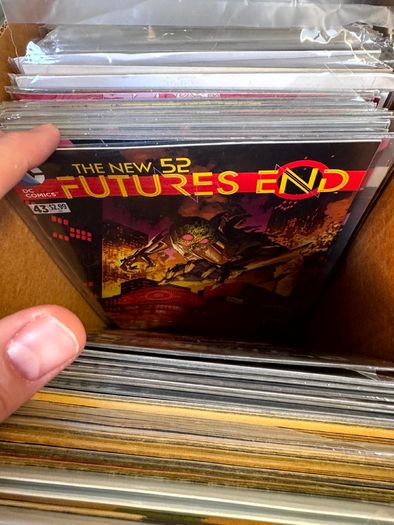 DC Long Comic Box w 250 comics for Sale