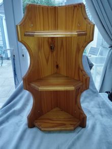 Solid Pine Vintage 3 Tier Corner Shelf