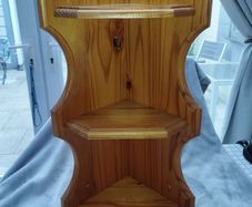 Solid Pine Vintage 3 Tier Corner Shelf