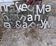 Stainless steel letters