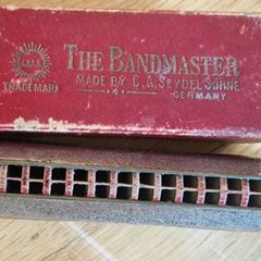 Pre-WWII Vintage C.A. Seydel Sohne Bandmaster Harmonica with Original Box