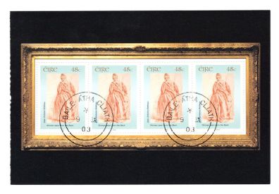 2003 Ireland 140th Anniversary of National Gallery of Ireland 2nd Issue Booklet Pane (HB141) "Woman Seen from the Back" by Jean-Antoine Watteau, Fine Used
