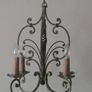 Antique French Circa 1930s Wrought Iron Chandelier with 4 Light Arms Image 3