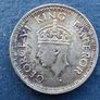 INDIA Quarter Rupee 1944 Silver Coin in Extremely Fine Condition Image 2